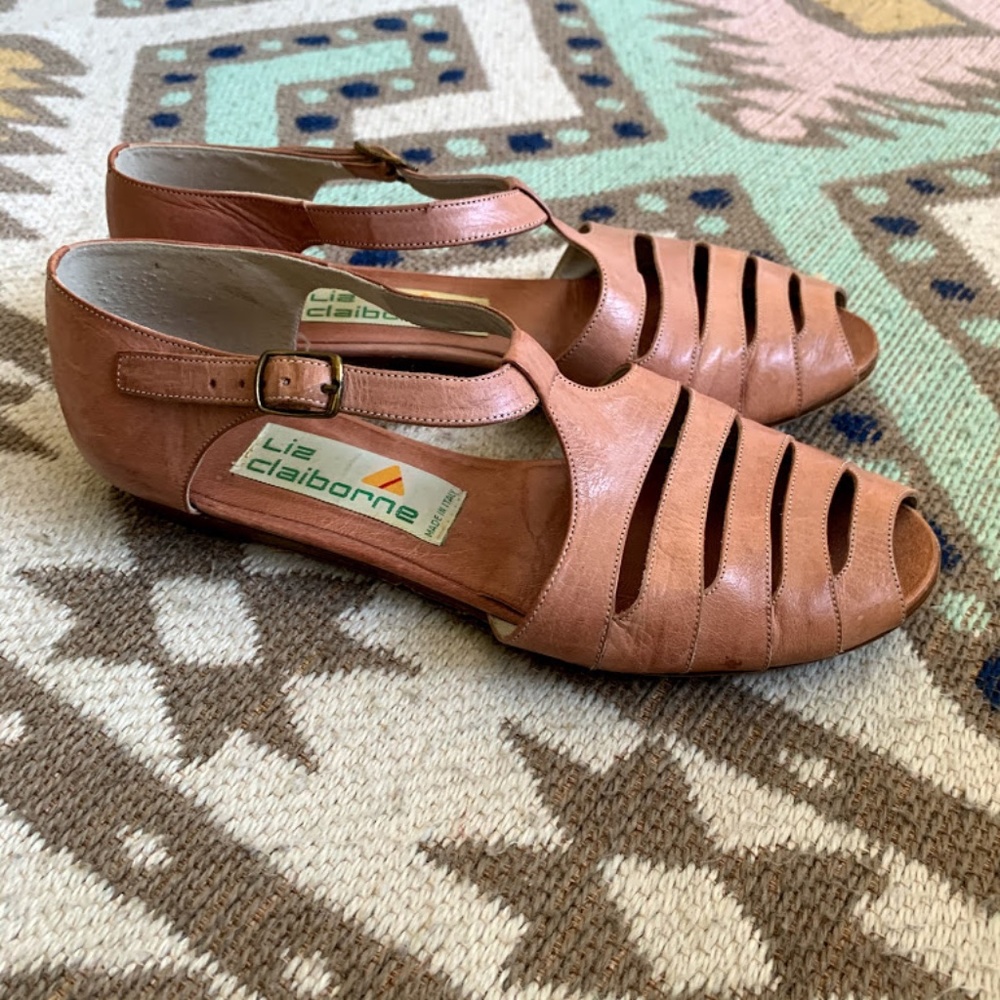Vintage Blush Leather Liz Claiborne Loafers 7 - Picture 4 of 8